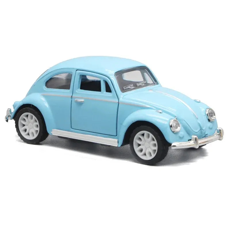 Automovil Volskwagen Beatle Vocho Azul a Escala