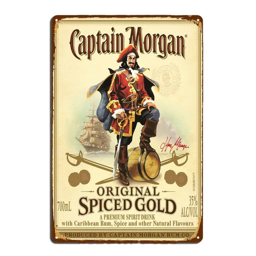 Cartel Lamina Vintage Ron Captain Morgan