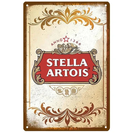 Cartel Lamina Vintage Cerveza Stella Artois